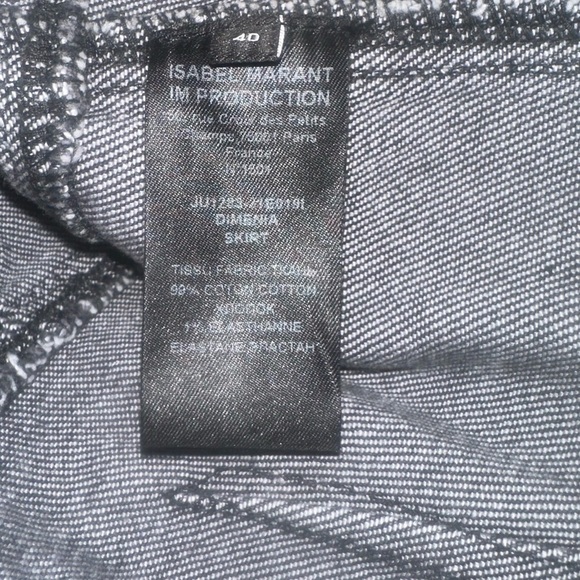 Isabel Marant “Dimenia” Wrap Effect Denim Mini Skirt Gray/Black Size 40 EUC - Picture 11 of 11